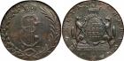 Catherine II, 1762-1796, Siberian Coinage, 10 Kopecks 1777 KM. Bit 1038, B 522-3, Uzd 4328. Authenticated and graded by