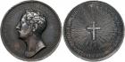 Nicholas I, 1825-1855, Medal. Silver. 65.7 mm. 166.2 gm. By H. Gube and P. Utkin. For the Ground­breaking of St. Vladimi