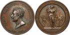 Nicholas I, 1825-1855, Medal. Bronze. 65 mm. By V. Baranov. Admiral I.F. Kruzenshtern, for Fifty Years of Service, 1839.