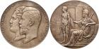 Nicholas II, 1894-1917, Medal. Silver. 64 mm. By A. Vasyutinsky. Centennial of the Ministry of War, 1902. Diakov 1352.1