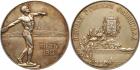 Nicholas II, 1894-1917, Award Medal. Silver. 53 mm. 81.52 gm. By I. Marshak. Pan-Russian Olympics, Kiev 1913. Diakov --