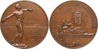 Nicholas II, 1894-1917, Award Medal. Bronze. 53 mm. By I. Marshak. Pan-Russian Olympics, Kiev 1913. Diakov --, Sm--. Nud