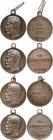 Imperial Russia, Medals, Lot of 4 Medals for Bravery. 4th Class. Silver. 28 mm. Numbers: 226020, 509207, 517162, and 52