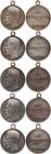 Imperial Russia, Medals, Lot of 5 Medals for Bravery. 4th Class. Silver. 28 mm. Numbers: 575645, 713133, 948676, 992102