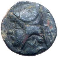 Parthian Kingdom. Artabanos I (Arsakes II). Ã Dichalkon (3.66 g), 211-185 BC VF