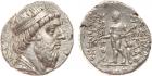 Parthian Kingdom. Mithradates I. Silver Tetradrachm (15.39 g), 164-132 BC VF