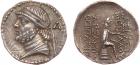 Parthian Kingdom. Phraates II. Silver Drachm (3.96 g), 132-127 BC EF