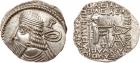 Parthian Kingdom. Vologases I. Silver Drachm (3.57 g), second reign, ca. AD 58-77