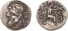 Parthian Kingdom. Vologases II. Silver Diobol (1.44 g), ca. AD 76/7-79 About EF