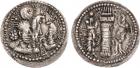 Sasanian Kingdom. Varhran (Baharam) II. Silver Obol (0.55 g), AD 276-293 EF