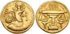 Sasanian Kingdom. Shapur II. Gold Dinar (7.32 g), AD 309-379 Choice VF