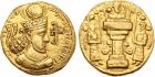 Sasanian Kingdom. Shapur III. Gold Dinar (7.30 g), AD 383-388 Choice VF