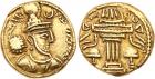 Sasanian Kingdom. Yazdgard I. Gold Heavy Dinar (6.88 g), AD 399-420 Choice VF