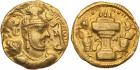 Sasanian Kingdom. Yazdgard I. Gold Dinar (7.14 g), AD 399-420 Choice VF