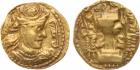 Sasanian Kingdom. Varhran (Bahram) V. Gold Dinar (7.09 g), AD 420-438 Choice VF