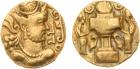 Sasanian Kingdom. Varhran (Bahram) V. Gold Dinar (7.09 g), AD 420-438 Choice VF