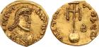 Justinian II. Gold Semissis (1.41 g), first reign, 685-695 About EF