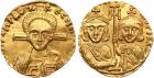 Justinian II. Gold Tremissis (1.35 g), second reign, 705-711 About EF