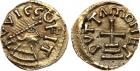 Merovingians, Quentovic. Gold Tremissis (1.28 g), ca. 620-640 About EF