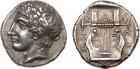 Macedon, Olynthos, Chalkidian League (c.427-421 BC). Silver Tetradrachm, 14.05g, 6h. Struck c.383-379 BC. Head of Apol