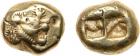 Kingdom of Lydia, Time of Alyattes to Kroisos (c.610-546 BC). Electrum Trite, 4.74g. Mint of Sardes. Head of roaring li