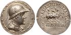 Kingdom of Baktria, Eukratides I (c.171-145 BC). Silver Tetradrachm, 16.97g, 12h. Diademed head of King facing right, w