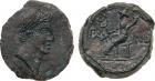 Augustus (27 BC  AD 14). AE As, 12.89g, 11h. Pax Iulia, Spain. Bare head facing right. Rev. PAX  IVL, Pax seated lef