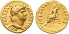 Nero (AD 54-68). Gold Aureus, 7.20g, 6h. Mint of Rome, struck AD 65-8. NERO CAESAR AVGVSTVS, laureate head facing righ