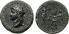 Nero (AD 54-68). Æ Sestertius, 25.85g, 6h. Mint of Lugdunum, struck c. AD 66. IMP NERO CAESAR AVG PONT MAX TR POT, lau