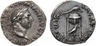 Vitellius (AD 69). Silver Denarius, 3.29g, 7h. Mint of Rome. A VITELLIVS GERM IMP AVG TR P, laureate head facing right