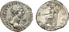 Hadrian(AD 117-138). Silver Denarius, 3.32g, 6h. Mint of Rome, struck AD 118. IMP CAESAR TRAIAN HADRIANVS AVG, laureat