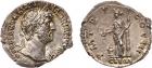 Hadrian(AD 117-138). Silver Denarius, 3.48g, 6h. Mint of Rome, struck AD 124. IMP CAESAR TRAIAN HADRIANVS AVG, laureat