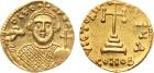 Leontius (AD 695-698). Gold Solidus, 4.32g, 6h. Mint of Constantinople. D LEO-N PE AV, bust of Emperor facing, wearing