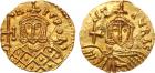 Nicephorus I, with Stauracius (AD 803-811). Gold Solidus, 3.85g, 7h. Mint of Syracuse. n-ICFOROS, bust of emperor faci