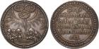 Saxony. Baptismal Medallic Thaler, undated (c.1640), 21.45g, 48.5mm, by Paul Walter. Figures around font where priest ba