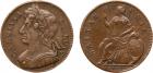 Charles II (1660-1685). Copper Halfpenny, 1675, 11.33g. No stops on obverse, laureate and cuirassed bust left, CAROLVS A