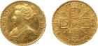 Anne (1702-1714). Gold Half-Guinea, 1710, 4.15g. Draped bust left. Rev. Post-Union type crowned cruciform emblematic shi