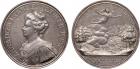 Anne (1702-1714). Battle of Malplaquet. Silver Medal, 1709, 40.50g, 47mm, by J Croker. Crowned bust of Anne left wearing