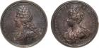 Jacobite. James (III), Elder Pretender. Death of Princess Louisa. Silver Commemorative Medal, 1712, by Norbert Roettier.