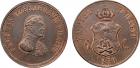 Haiti. Copper Pattern 6-Centimes, 1850 NGC PF63 BR