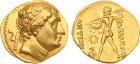 Bactrian and Indo-Greek Kingdoms. Diodotus I (c.250-230 BC). Gold Stater, in the name of Antiochus II, mint A, 8.31g, 20