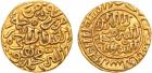 Sultans of Delhi. Muhammad Tughluq, Sultanpur (AH 725-752; 1325-1351 AD). Gold Adli, Year 733, 9.16g, 17mm. Legend reads