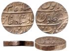 Mughal. Nawabs of Surat. Shah Alam II (AH 1173-1221; 1759-1806 AD). Silver 10-Rupees, Hijri, AH 1185, Year 6, 115.6g, 45