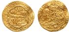 Ilkhans. Uljaytu (703-716h). Gold Dinar, mint illegible, 71xh, 4.97g. Probably a contemporary Anatolian copy (A 2186).