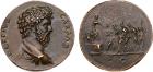 Renaissance. Unknown artist. Aelius Caesar (136-138 AD). Paduan Bronze Medal, 22.90g, 34mm. Bare headed bust right, L