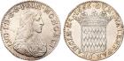 Louis I, Grimaldi (1662-1701). Silver Ecu (Scudo), 1666, 26.44g. Draped bust to right. Rev. Crowned shield of arms (MIR