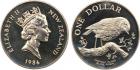 Elizabeth II (1952- ). Cupro-nickel Pattern Dollar, 1986, 27.47g, struck at the Royal Mint. Crowned bust right. Rev. Th