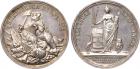 Bern. Silver Prize Medal (Sechzehnerpfennig), undated (c.1742), 88.72g, 57.5mm, by Jean Dassier. Bear standing on milita