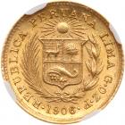 Peru. 1/5 Libra, 1906-GOZF NGC MS64 - 2