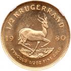 South Africa. 1/2 Krugerrand, 1980 NGC MS66 - 2